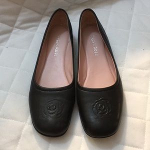 🌹Taryn Rose🌹 Barny Black Leather Flat